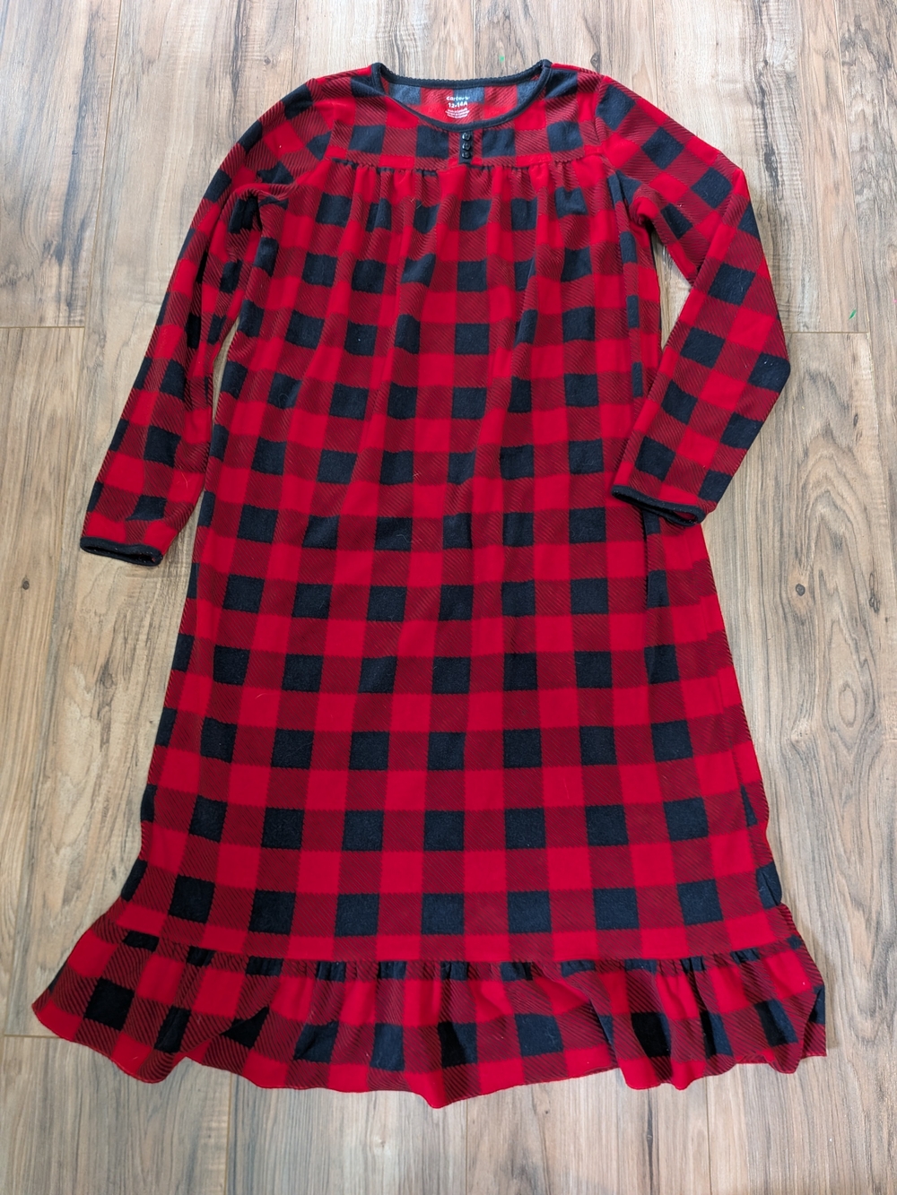 Children's Red & Black Buffalo Plaid Nightgown - Carter's